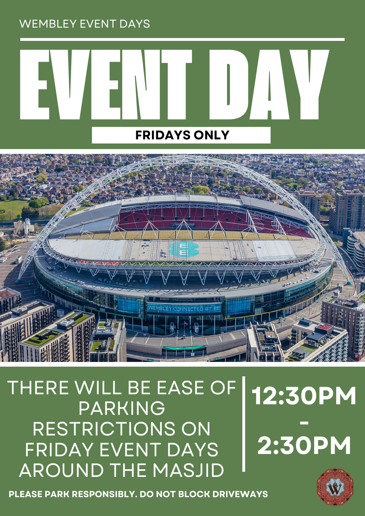 Wembley Event Day Parking Notice